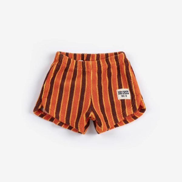Striped Brick terry cloth shorts