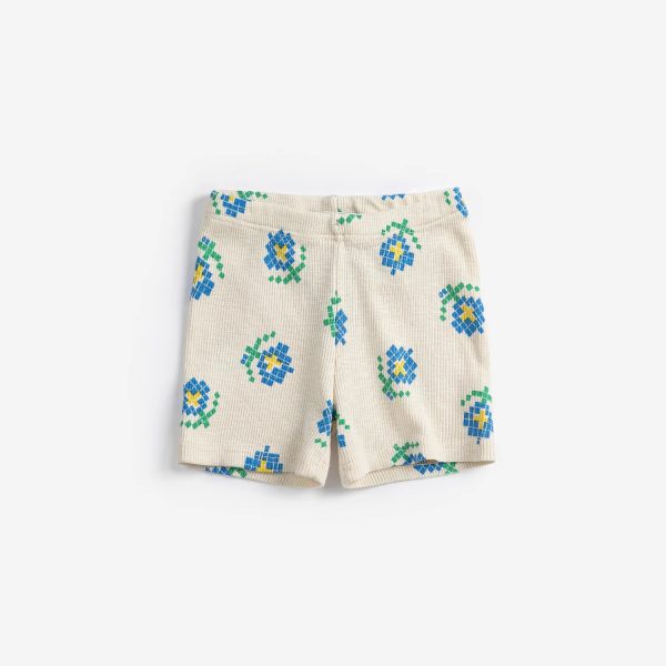 Pixel Flowers all over short leggings