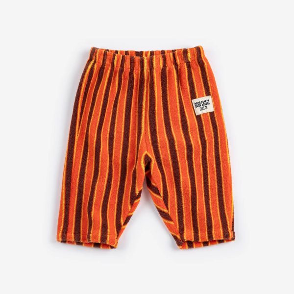 Striped Brick terry cloth jogging pants