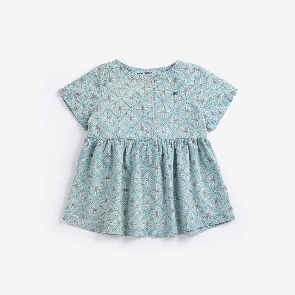 Daisy Mosaic all over woven dress