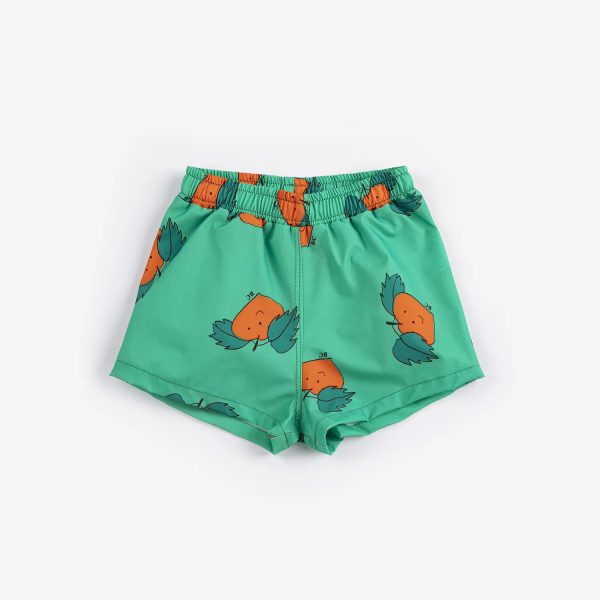 Tangerine all over swim trunks