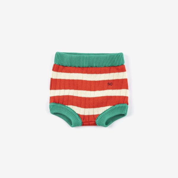 Striped knitted culotte