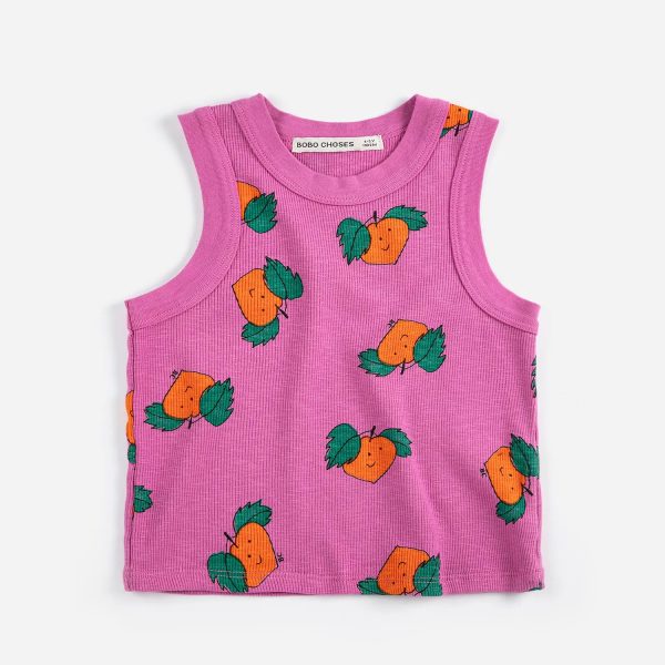 Tangerine all over tank top