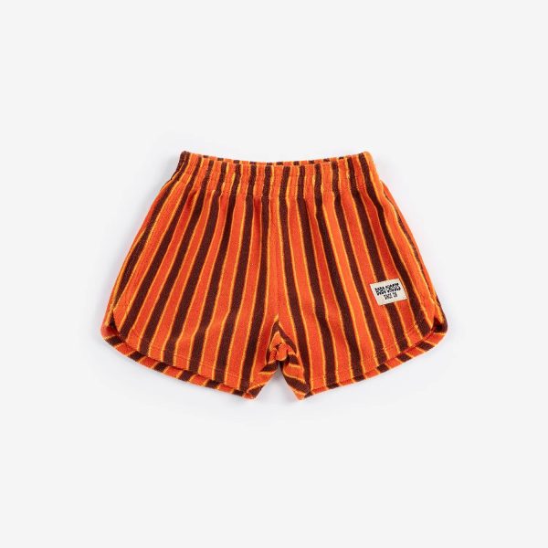 Striped Brick terry cloth shorts