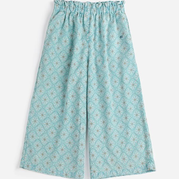 Daisy Mosaic all over woven culotte pants
