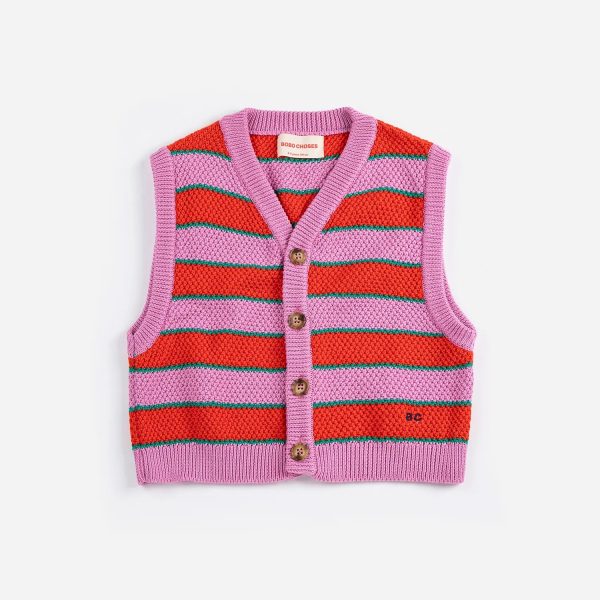 BC Striped knitted vest