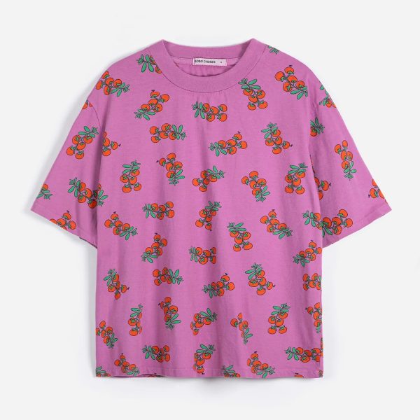 Tomatoes print fitted T-shirt