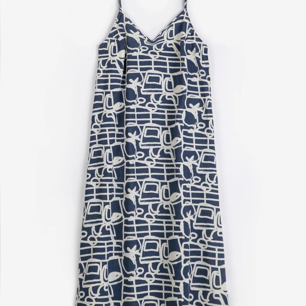 Cookery festival pattern strap dress
