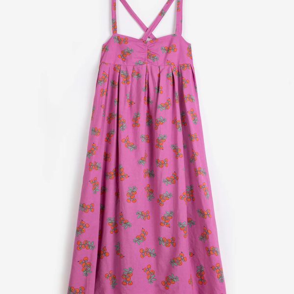 Juicy tomatoes pattern strap dress
