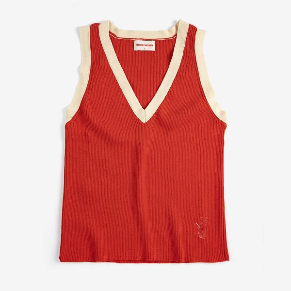 Openwork knitted top