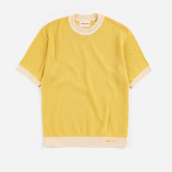 Openwork knitted cotton jumper