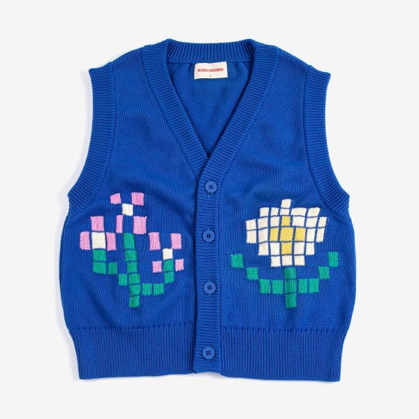 Pixel Flowers cotton vest