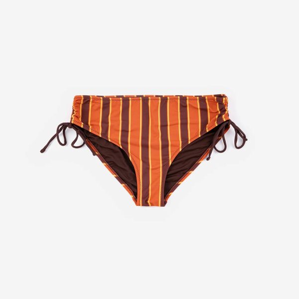 Stripes recycled tied bikini bottom