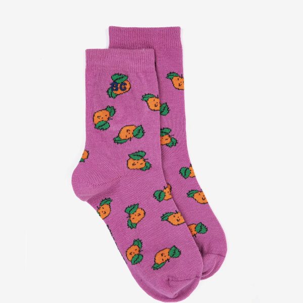 Tangerine all over short socks