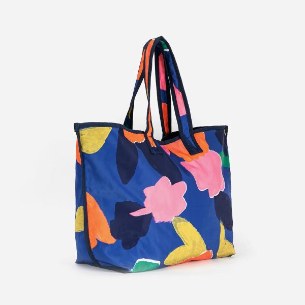 Blooming color canvas tote