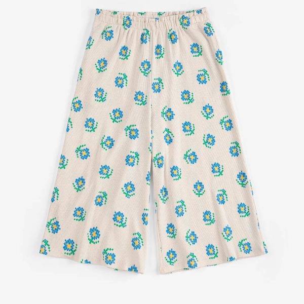 Flower Pixel all over culotte pants