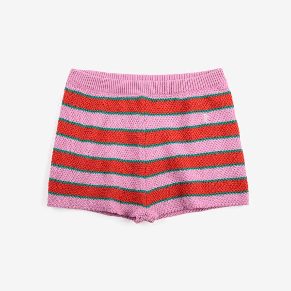 Striped knitted short