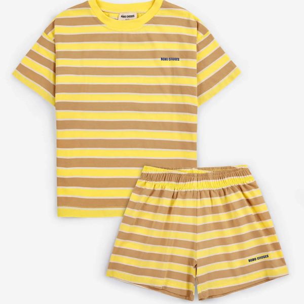 Bobo Choses Yellow Stripes loungewear set