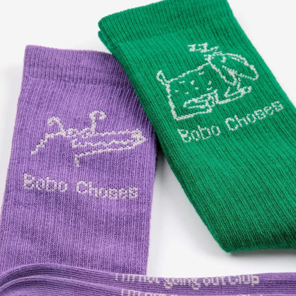 Lady Dog & Reading Crocodile long socks pack