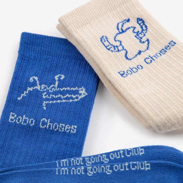 Happy Worm & Reading crocodile long socks pack